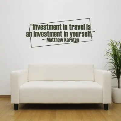 Adesivo Murale Investmen In Travel - Stickers Factory